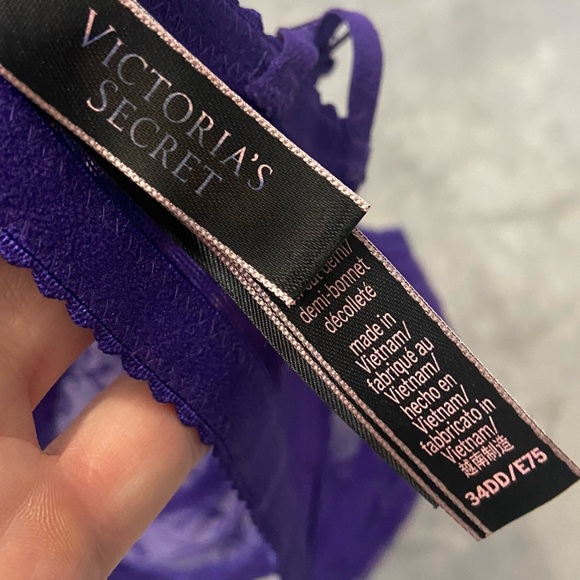 New! Victoria’s Secret Dream Angels Mesh Unlined Logo Demi Bra 10361 - Picture 6 of 7